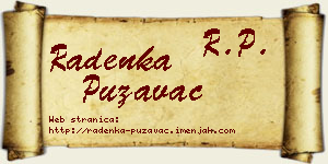Radenka Puzavac vizit kartica